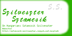 szilveszter sztancsik business card